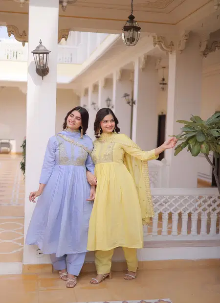 Ka 1241 Mal Chanderi With Beads Embroidery Work Kurti With Bottom Dupatta Wholesale Online